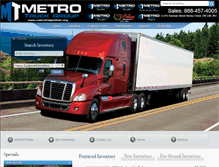 Tablet Screenshot of metrofreightlinertrucks.com